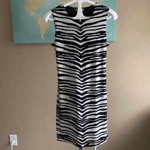 Jennifer Lopez zebra print dress size large with sexy back cut out